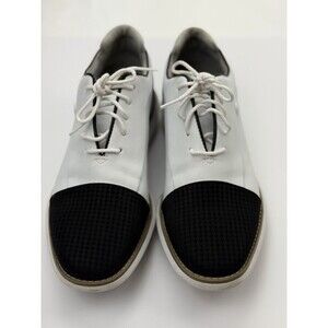 FootJoy Traditions Cap Toe Golf Shoes Womens 8.5M White Black Leather 97912